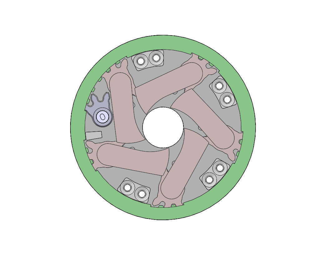 3D Printable Mechanical Iris-3DP5BLROD10A Free 3D print model_7