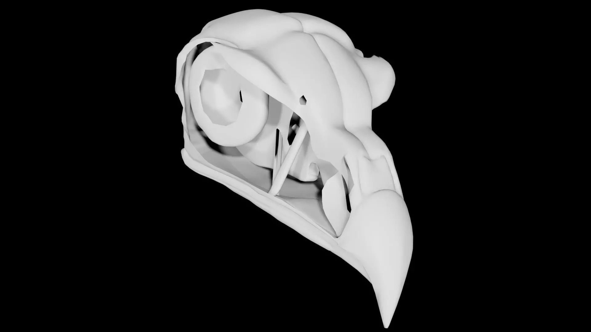 Bird Skull Low-poly 3D model_0