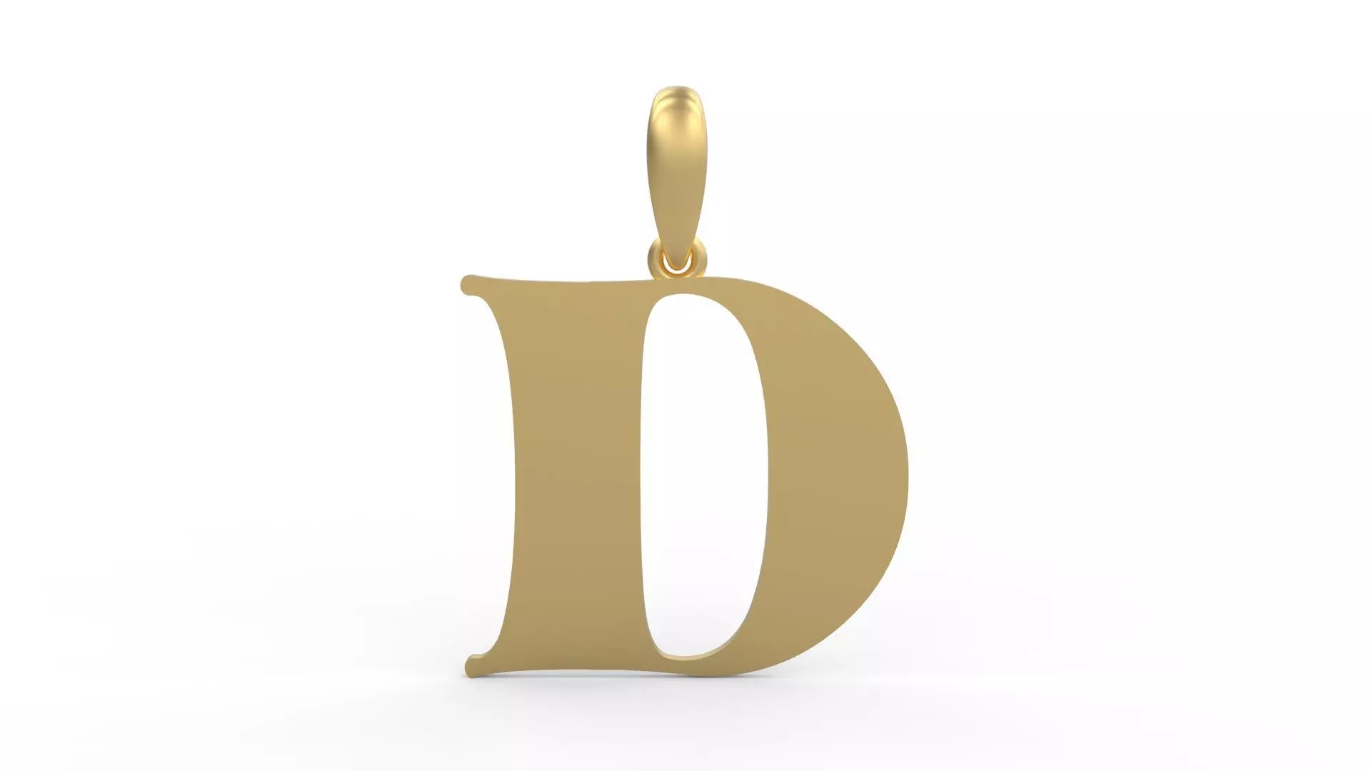 Initial Letters Pendant Golden Metafor D 3D print model_0