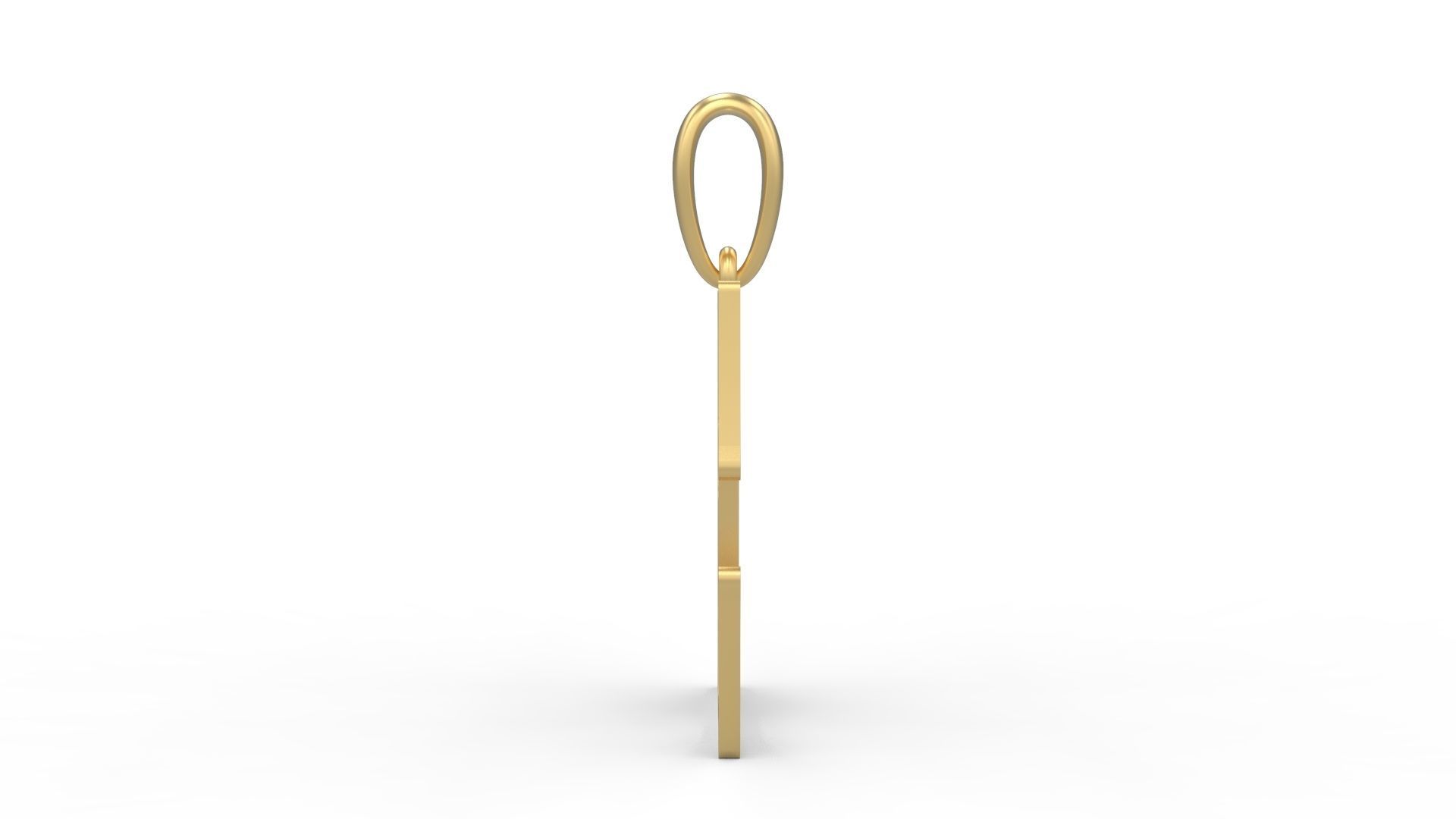 Initial Letters Pendant Golden Metafor E 3D print model_2