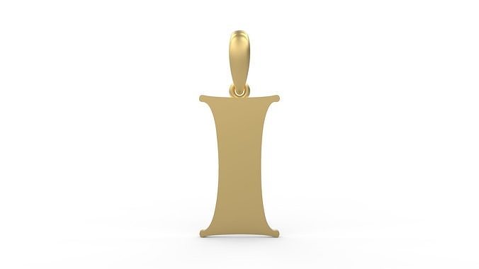 Initial Letters Pendant Golden Metafor I 3D print model