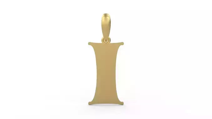 Initial Letters Pendant Golden Metafor I 3D print model
