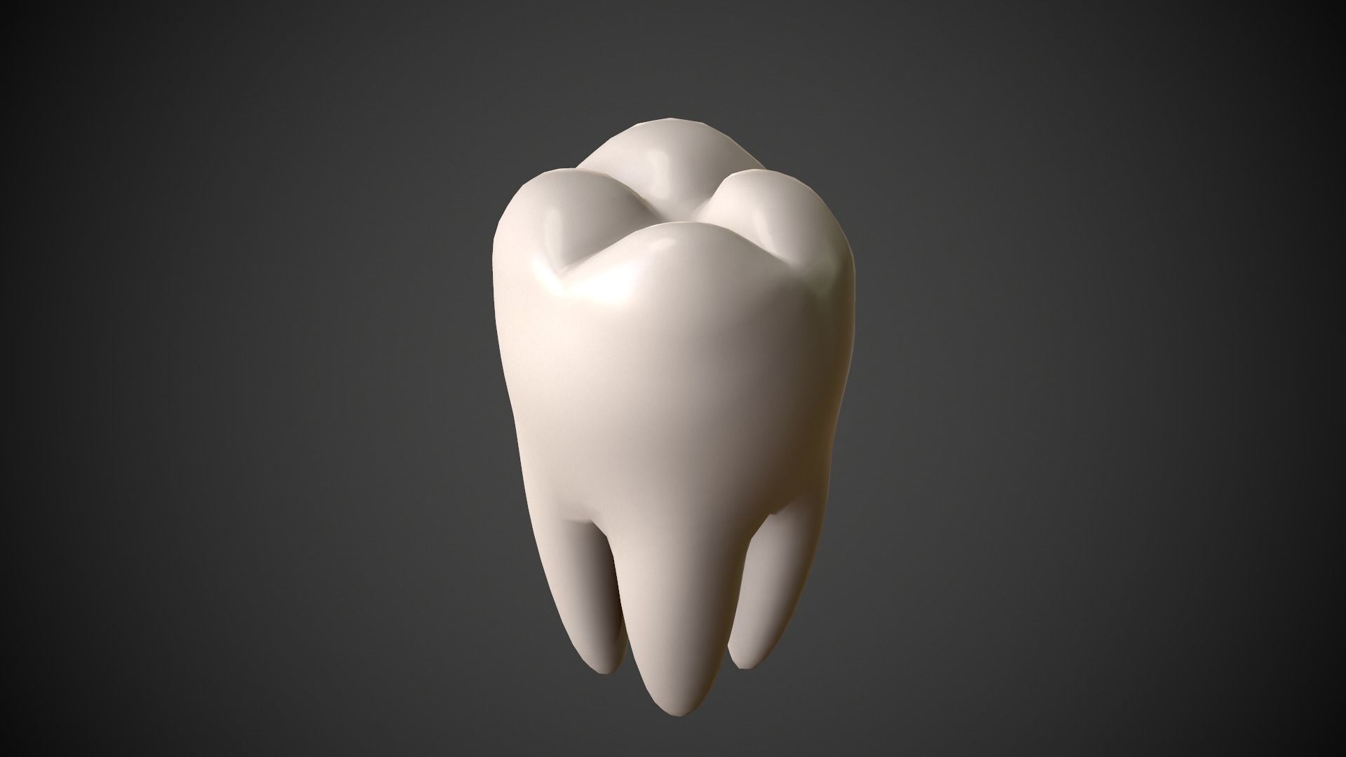 Tooth Low-poly 3D model_4