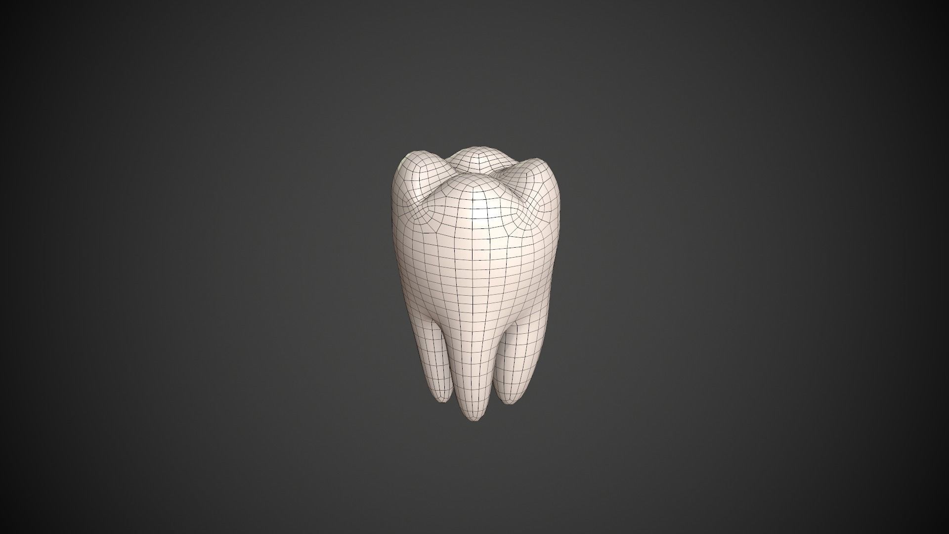 Tooth Low-poly 3D model_6