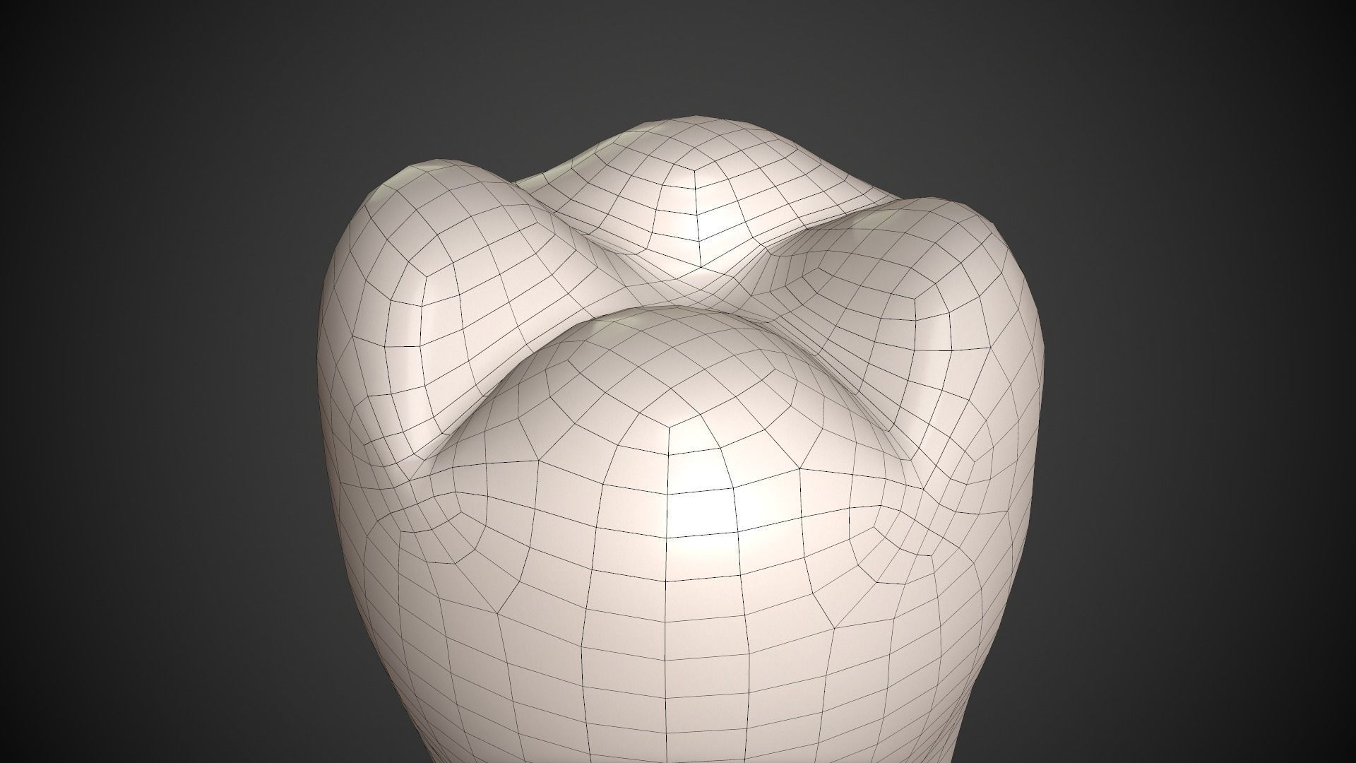 Tooth Low-poly 3D model_7