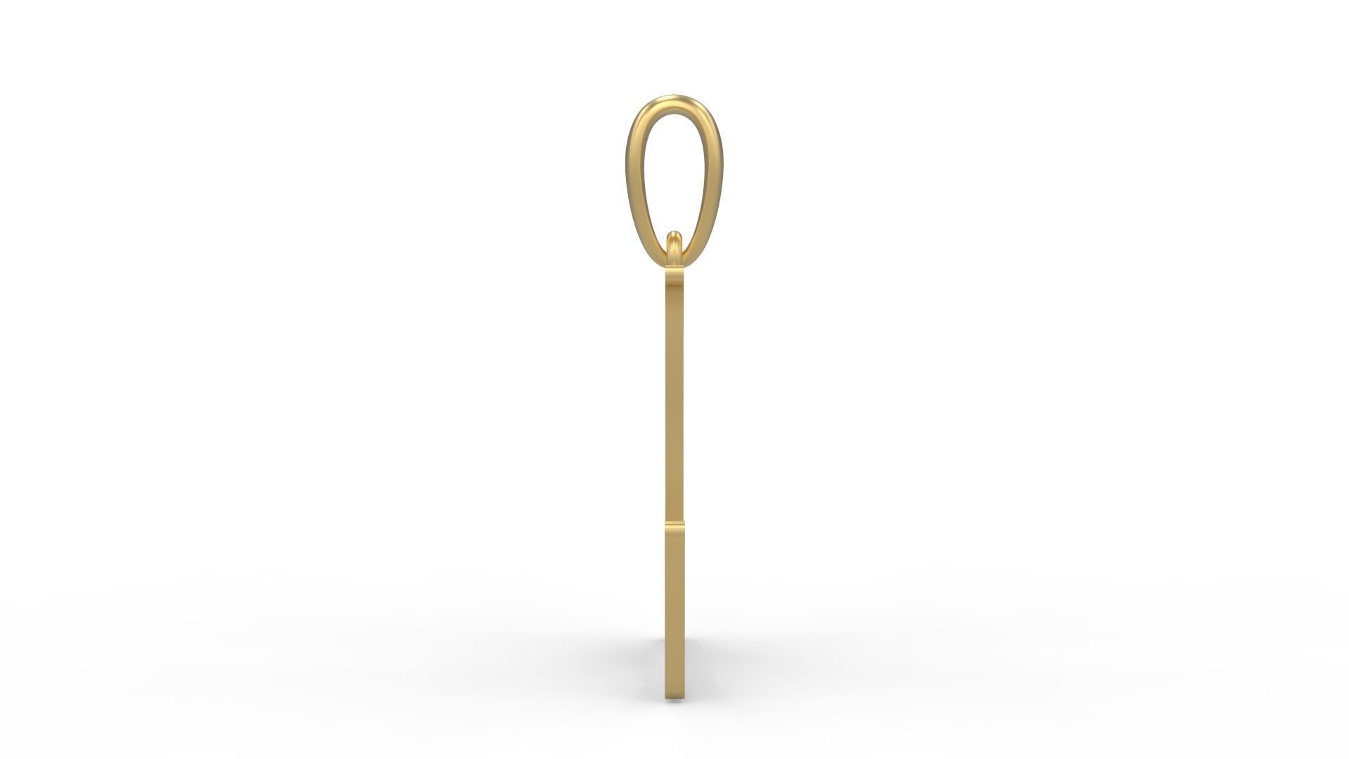 Initial Letters Pendant Golden Metafor L 3D print model_2