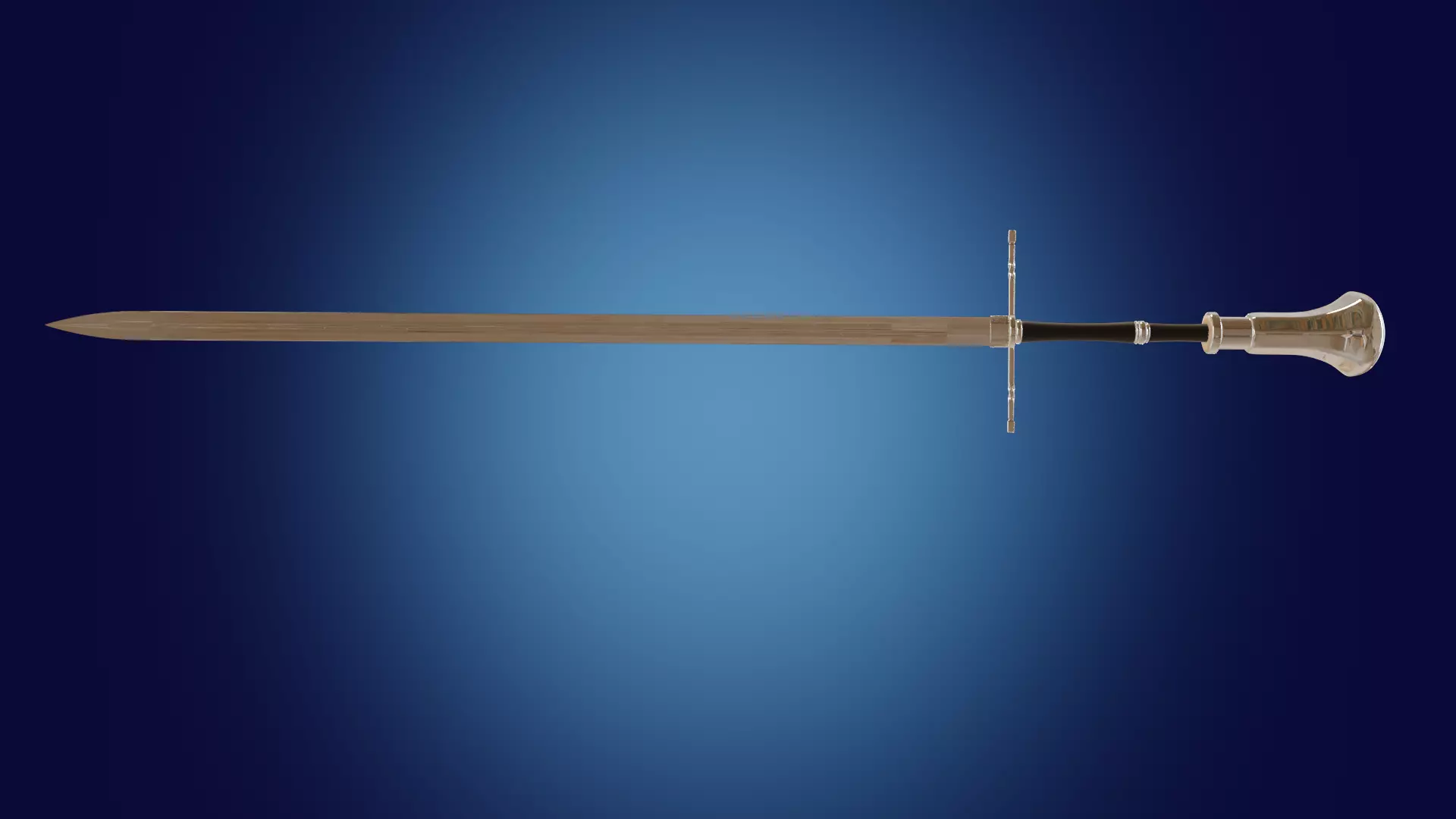 stylized weapon sword for the Middle Ages PBR low-poly GameReady Low-poly 3D model_0