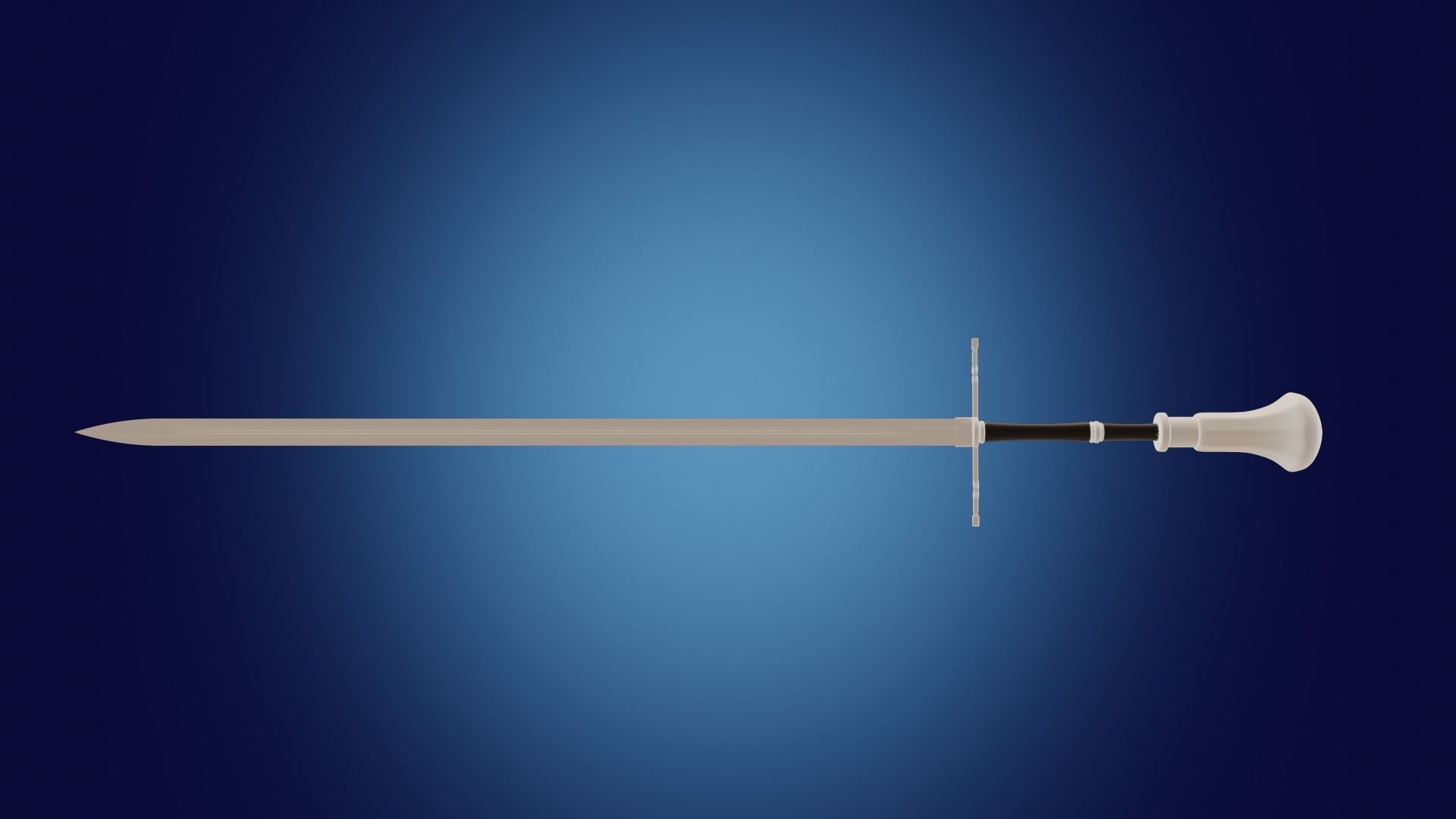 stylized weapon sword for the Middle Ages PBR low-poly GameReady Low-poly 3D model_4