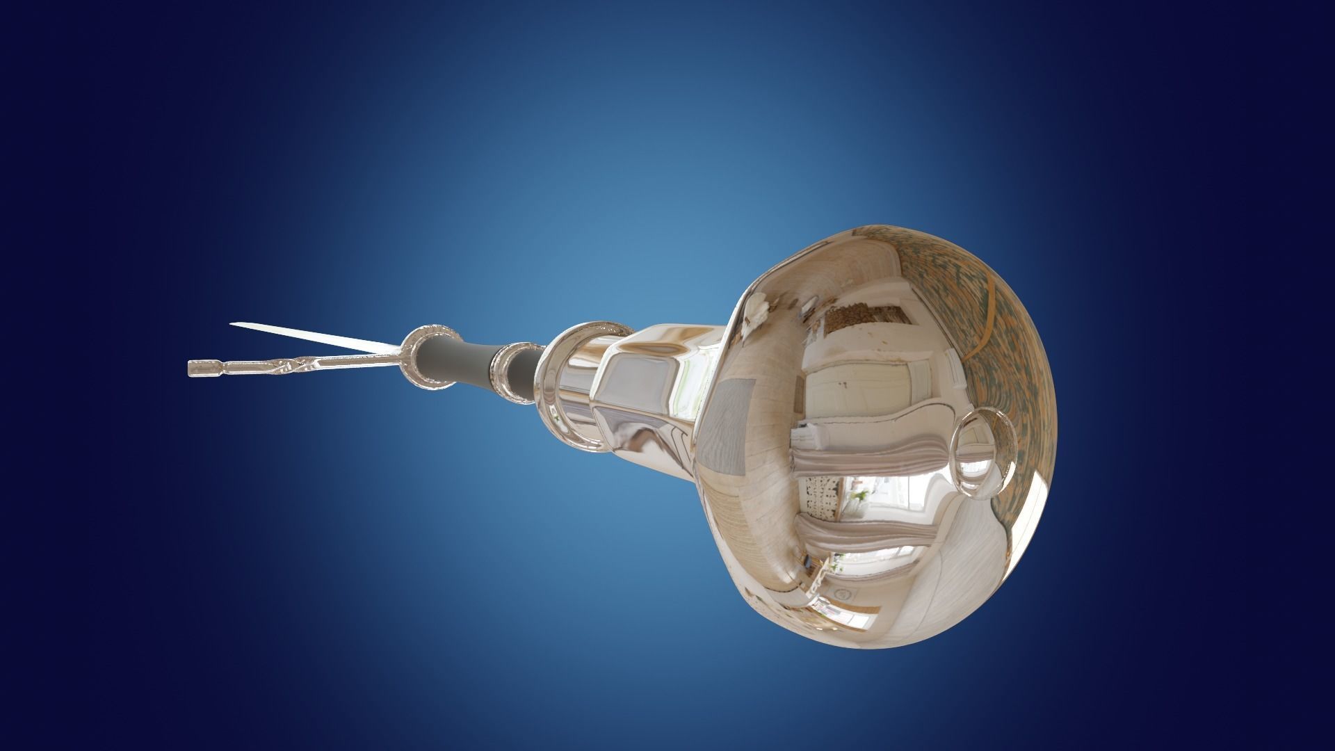 stylized weapon sword for the Middle Ages PBR low-poly GameReady Low-poly 3D model_2