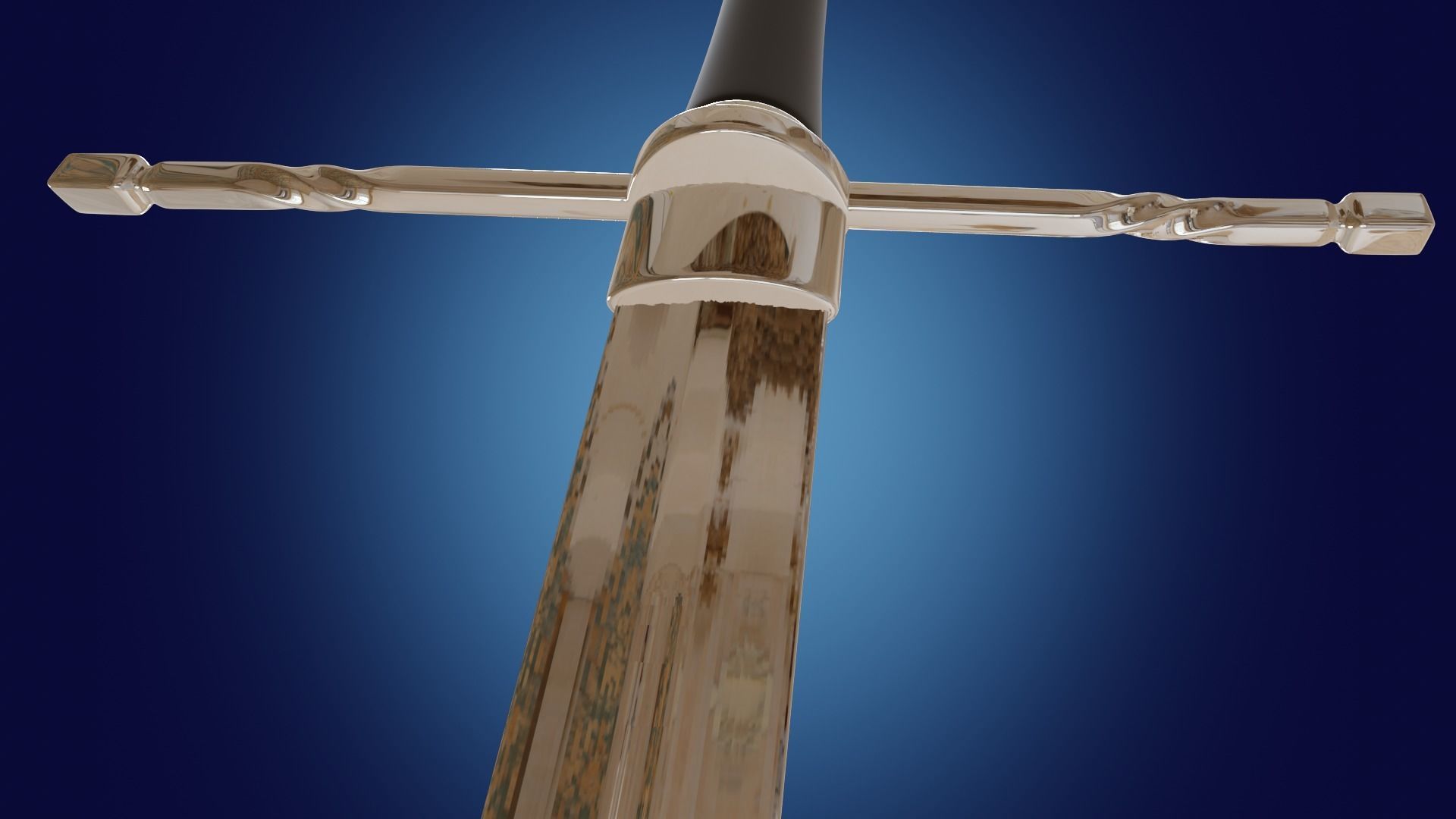 stylized weapon sword for the Middle Ages PBR low-poly GameReady Low-poly 3D model_3