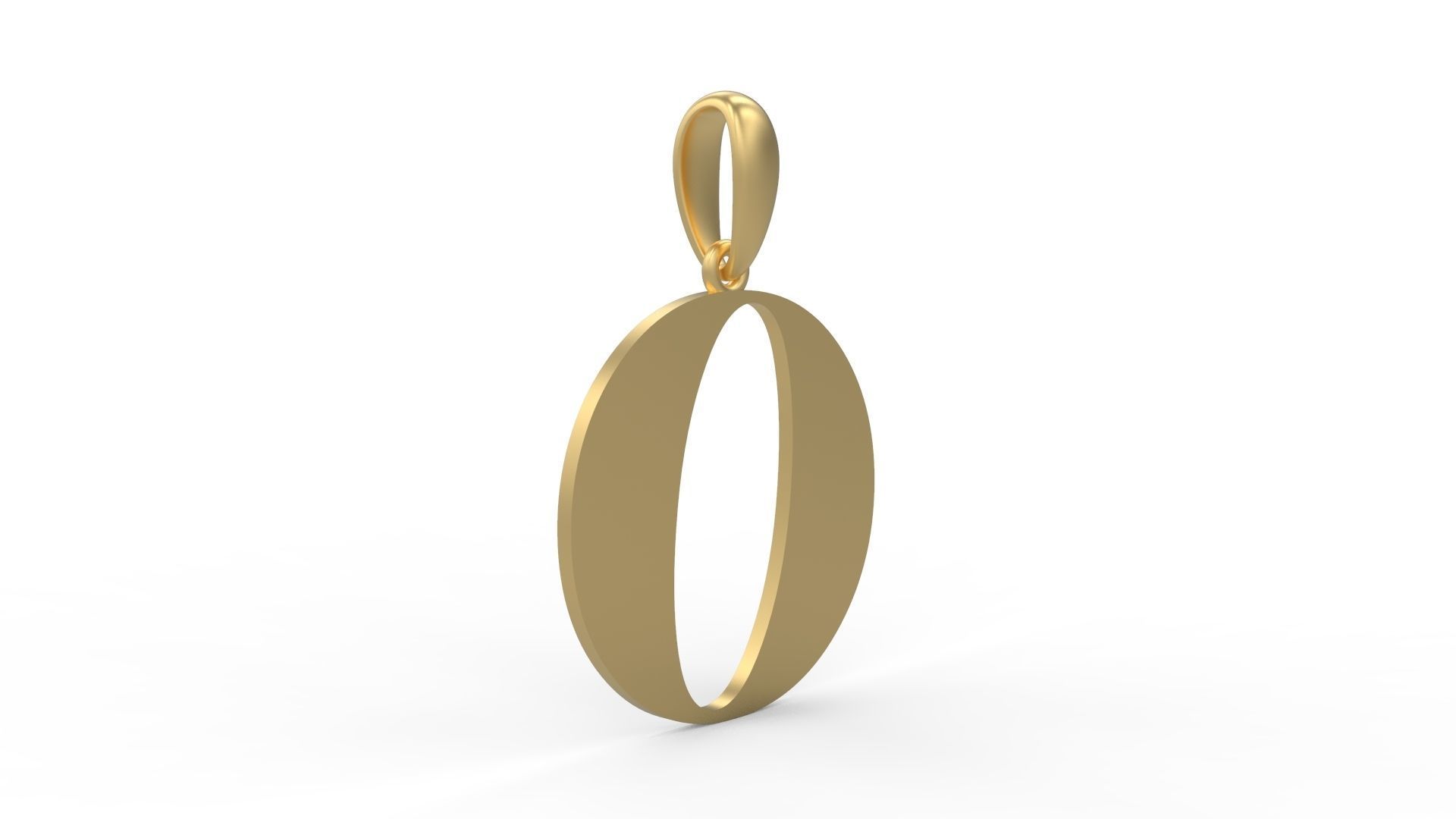 Initial Letters Pendant Golden Metafor O 3D print model_3