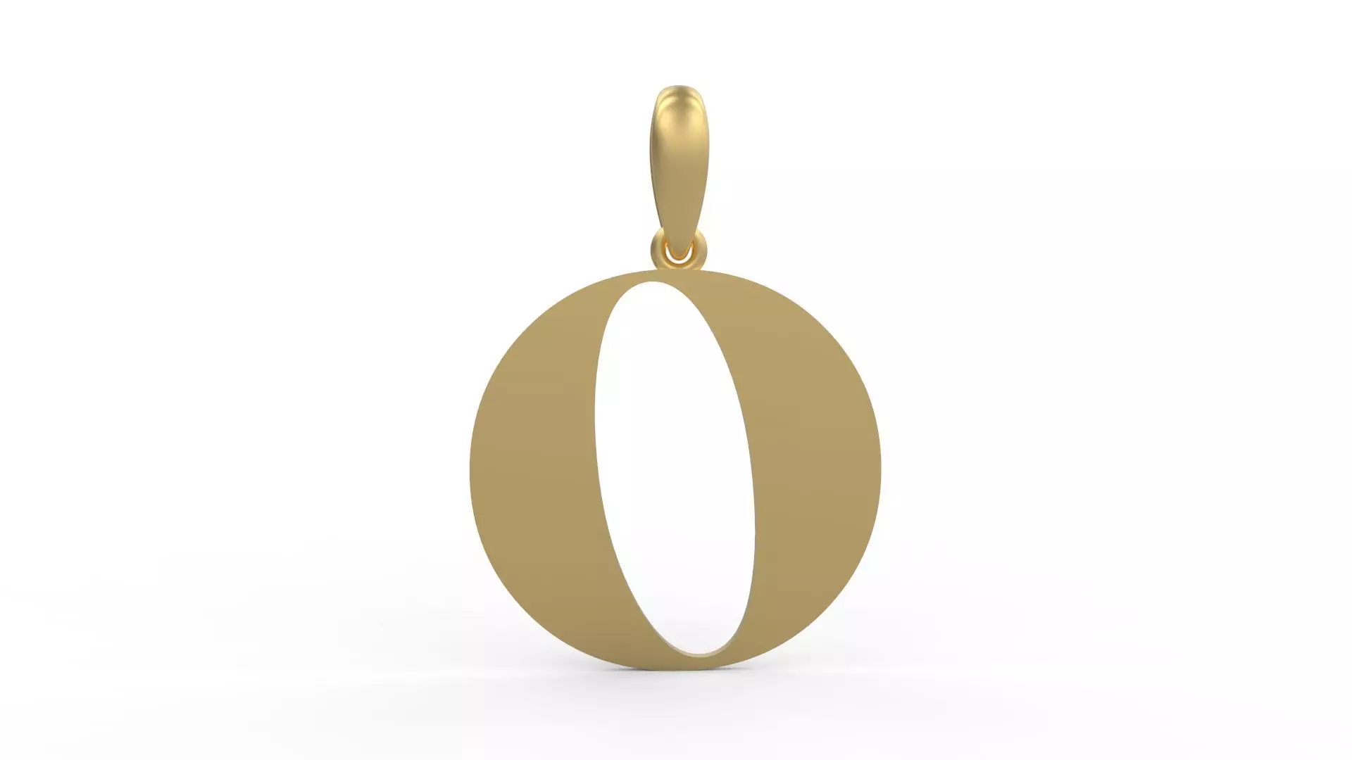 Initial Letters Pendant Golden Metafor O 3D print model_0