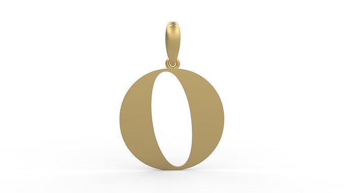 Initial Letters Pendant Golden Metafor O 3D print model