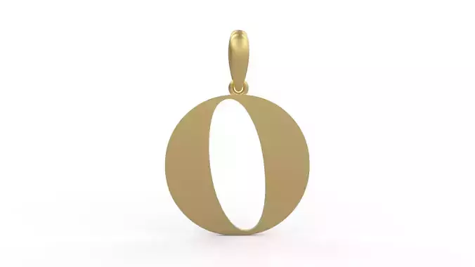 Initial Letters Pendant Golden Metafor O 3D print model