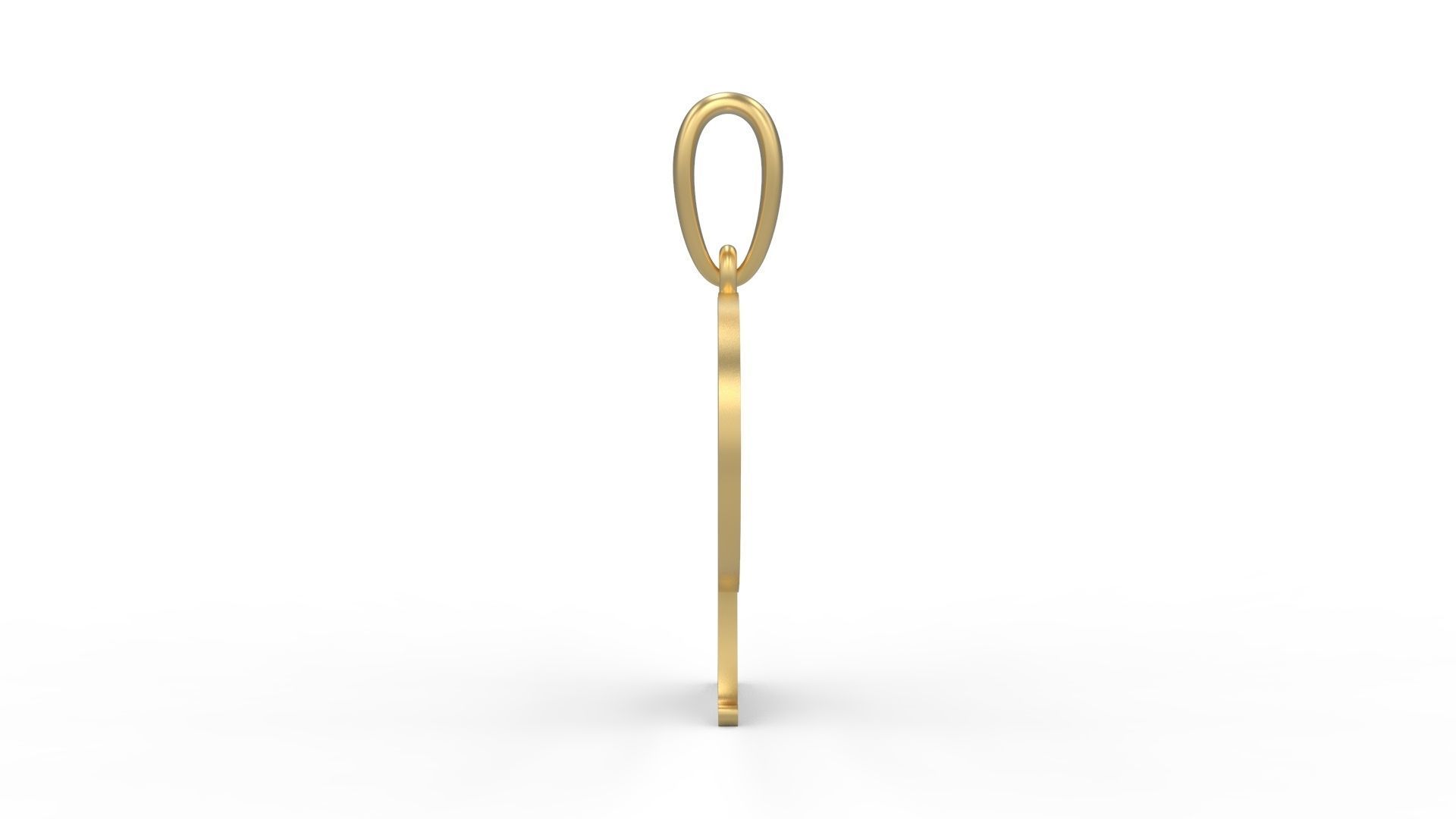 Initial Letters Pendant Golden Metafor P 3D print model_2