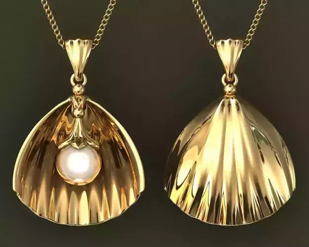 Pendant Shell Pearl 3D print model