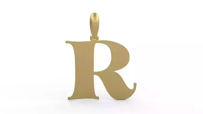 Initial Letters Pendant Golden Metafor R 3D print model