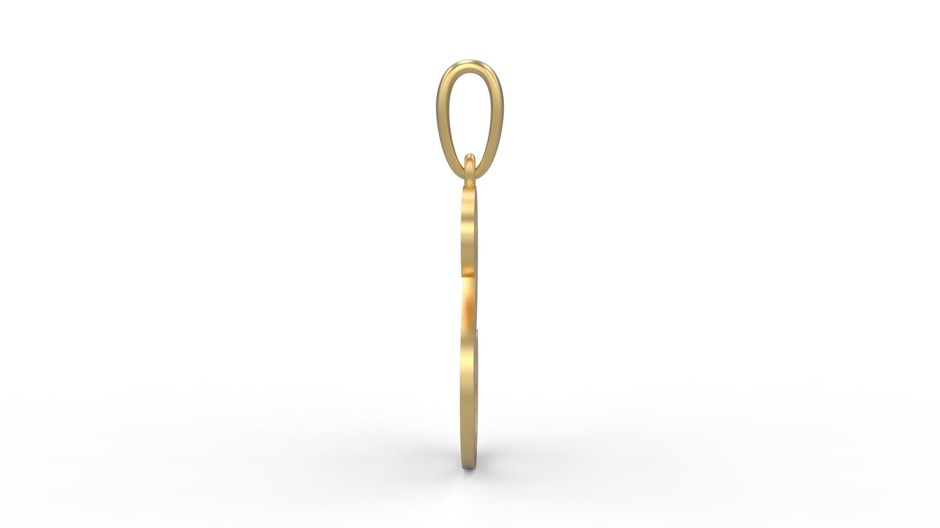 Initial Letters Pendant Golden Metafor S 3D print model_2