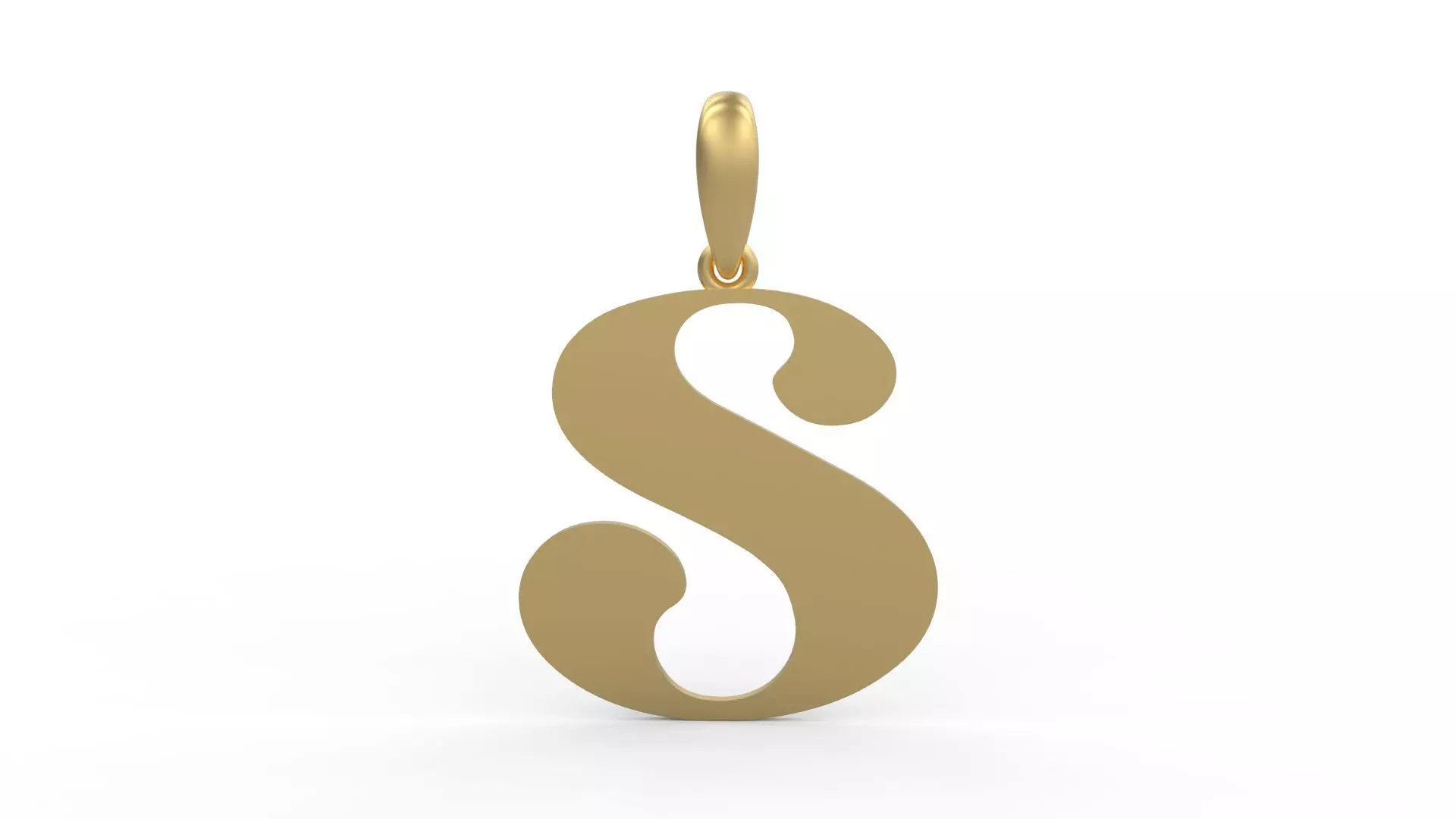Initial Letters Pendant Golden Metafor S 3D print model_0