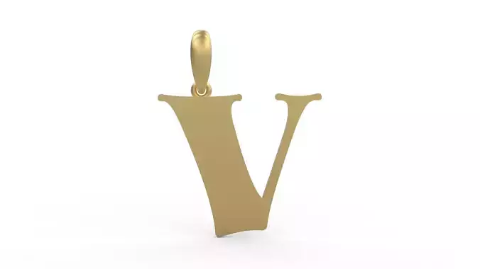 Initial Letters Pendant Golden Metafor V