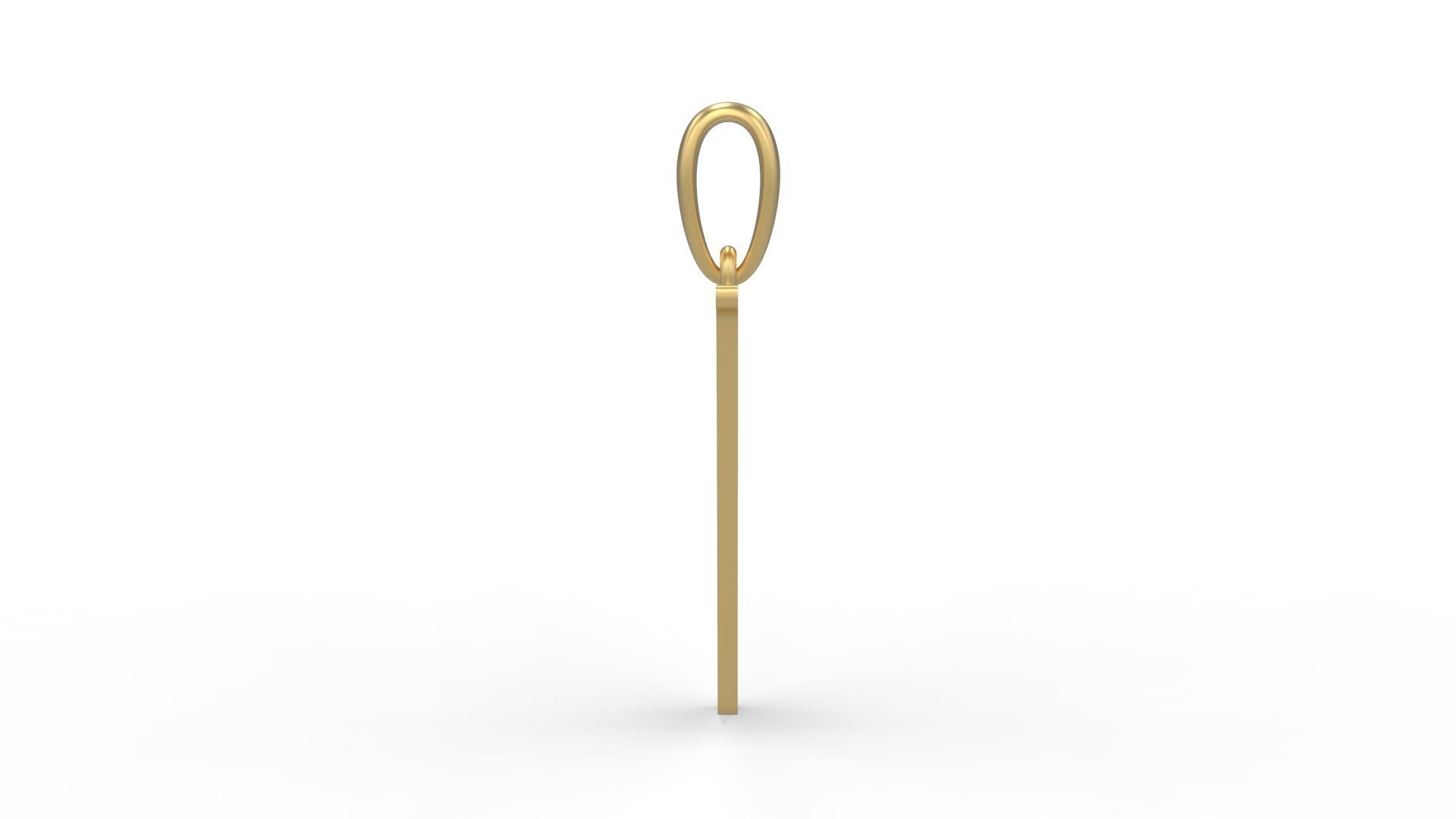 Initial Letters Pendant Golden Metafor V 3D print model_2