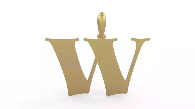 Initial Letters Pendant Golden Metafor W