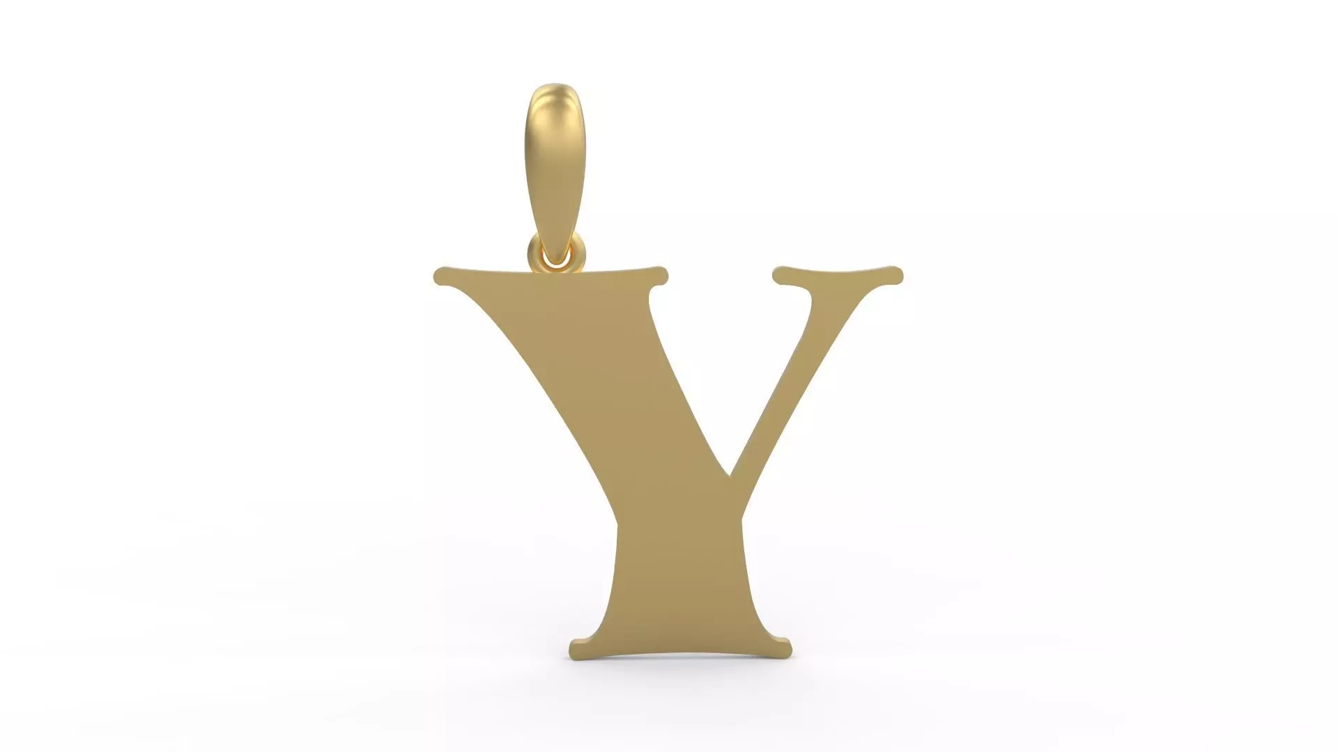 Initial Letters Pendant Golden Metafor Y 3D print model