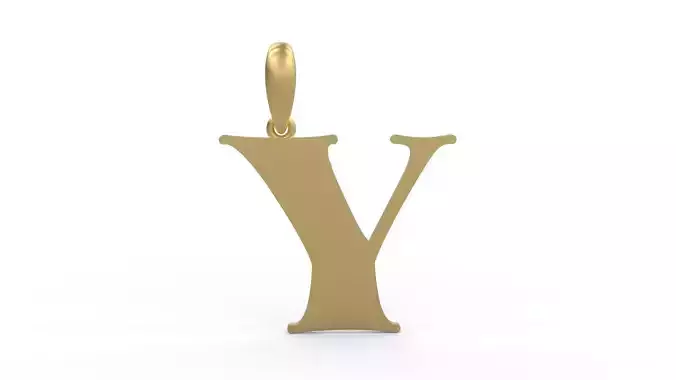 Initial Letters Pendant Golden Metafor Y