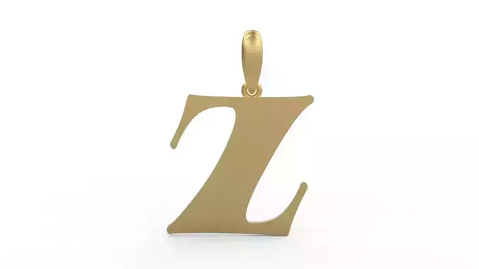 Initial Letters Pendant Golden Metafor Z