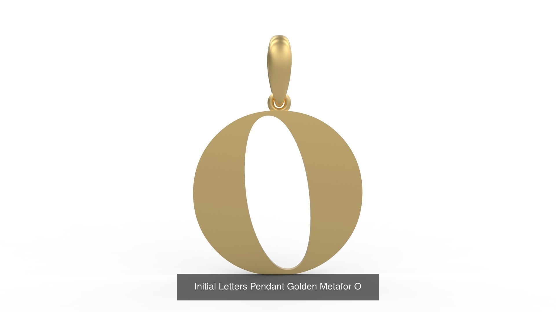 Initial Letters Pendant Alphabets Golden Metafor 3D Model Collection_17