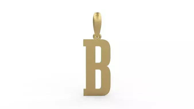 Initial Letters Pendant Gravtrac B 3D print model