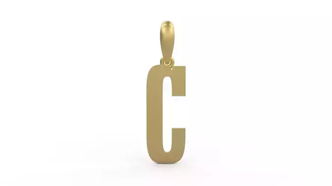 Initial Letters Pendant Gravtrac C 3D print model