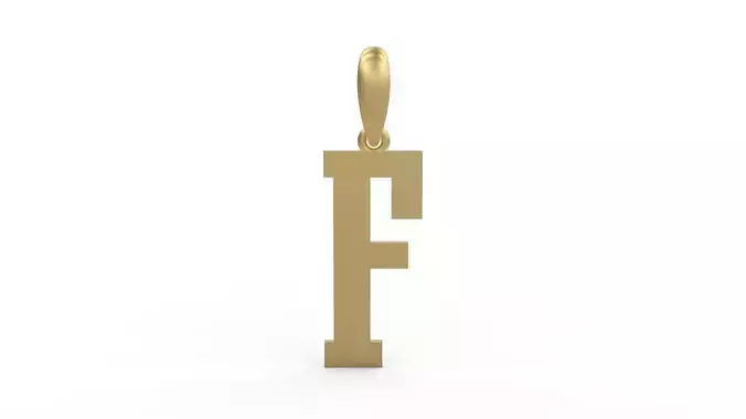 Initial Letters Pendant Gravtrac F 3D print model