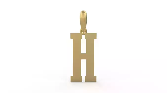 Initial Letters Pendant Gravtrac H 3D print model