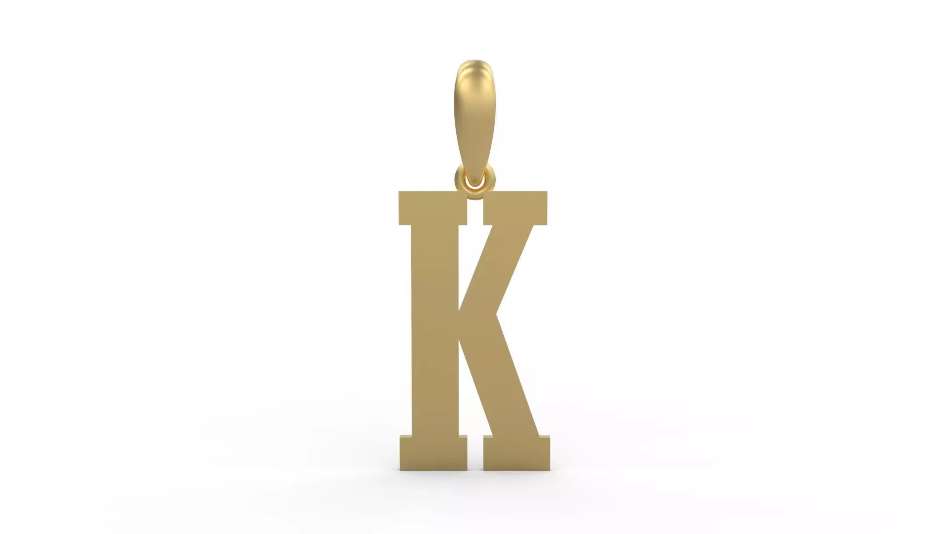 Initial Letters Pendant Gravtrac K 3D print model_0