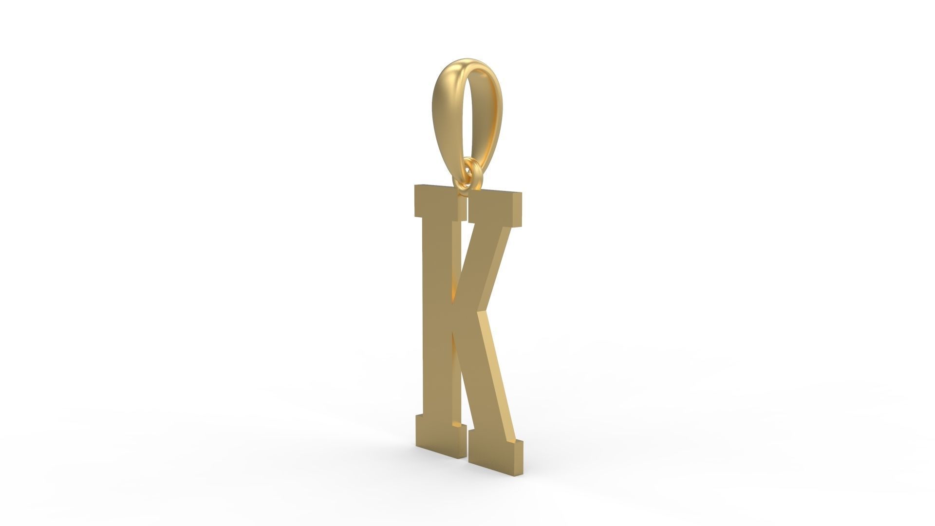 Initial Letters Pendant Gravtrac K 3D print model_1