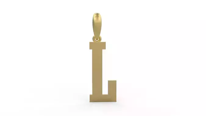 Initial Letters Pendant Gravtrac L 3D print model
