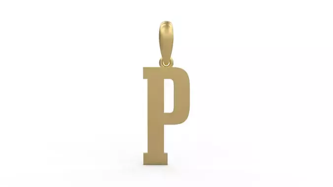 Initial Letters Pendant Gravtrac P 3D print model