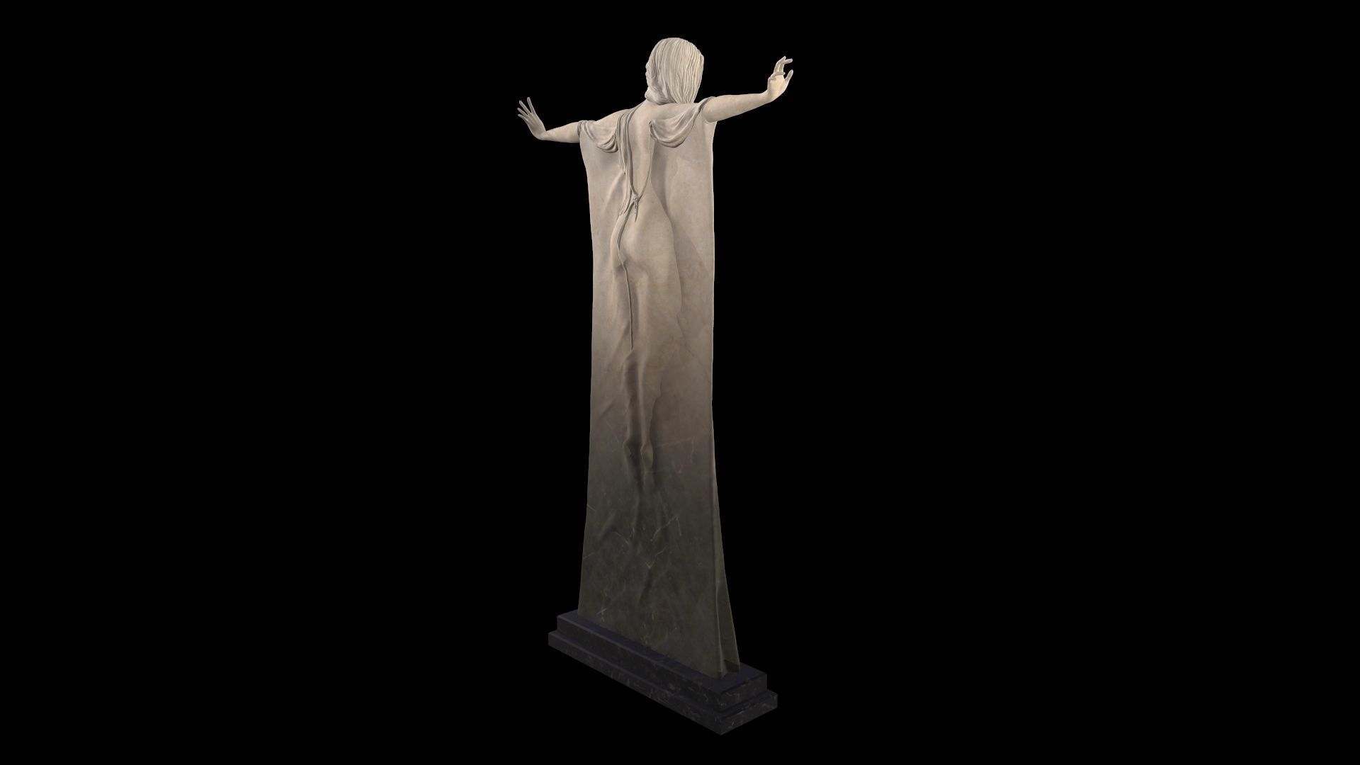 Ophelia statue of person 3D model_5