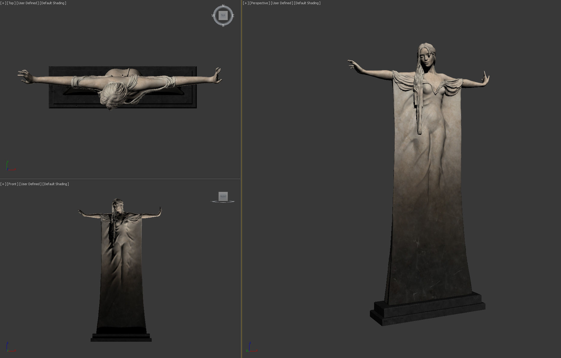 Ophelia statue of person 3D model_11