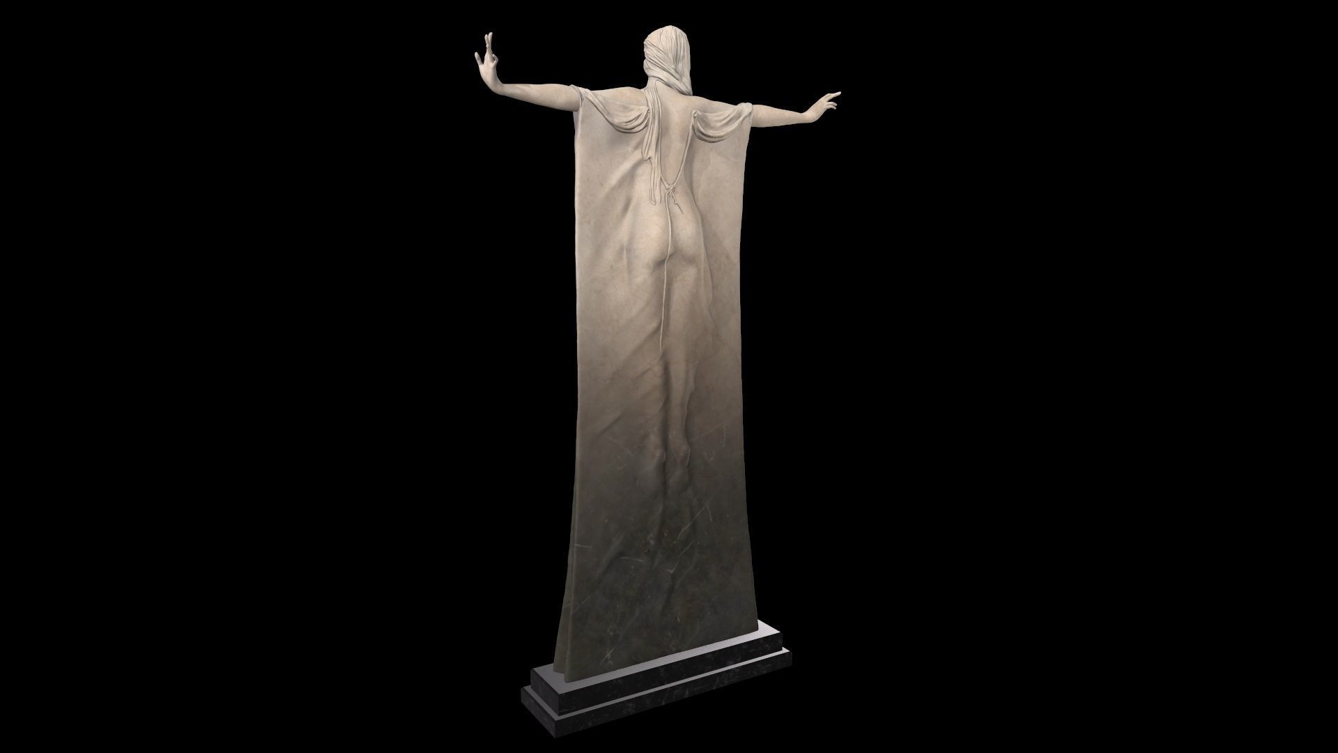 Ophelia statue of person 3D model_3