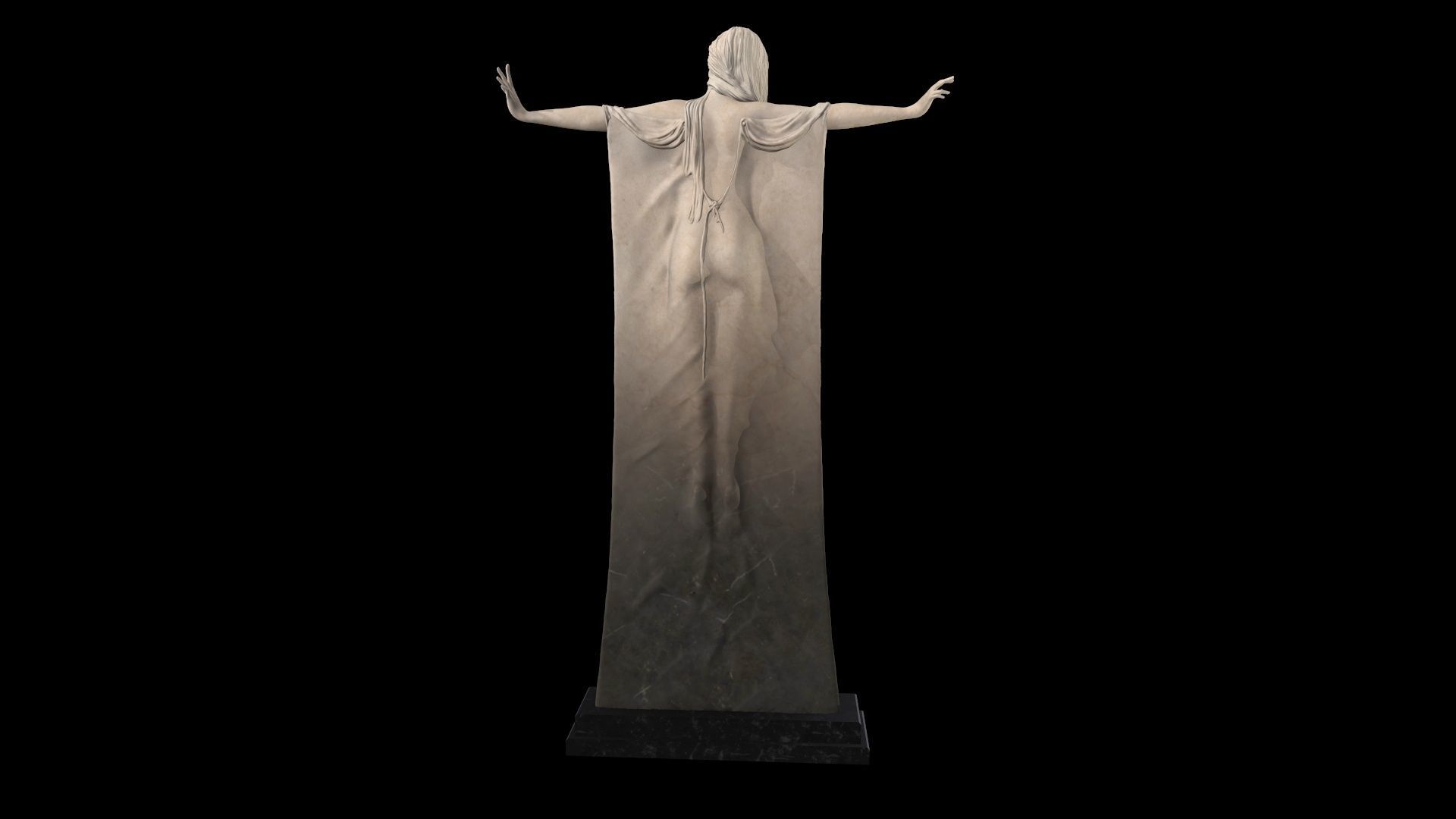 Ophelia statue of person 3D model_4