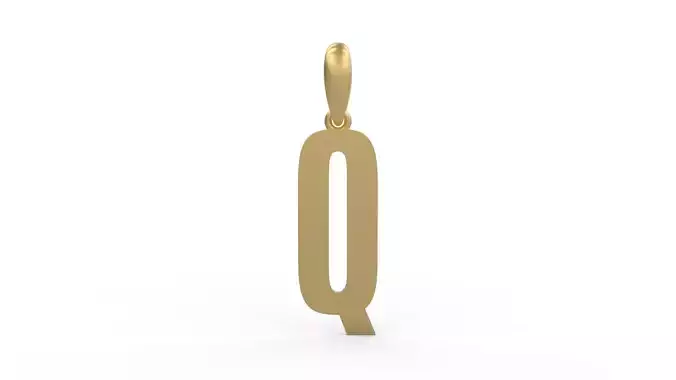 Initial Letters Pendant Gravtrac Q 3D print model