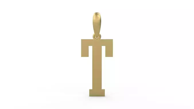 Initial Letters Pendant Gravtrac T 3D print model