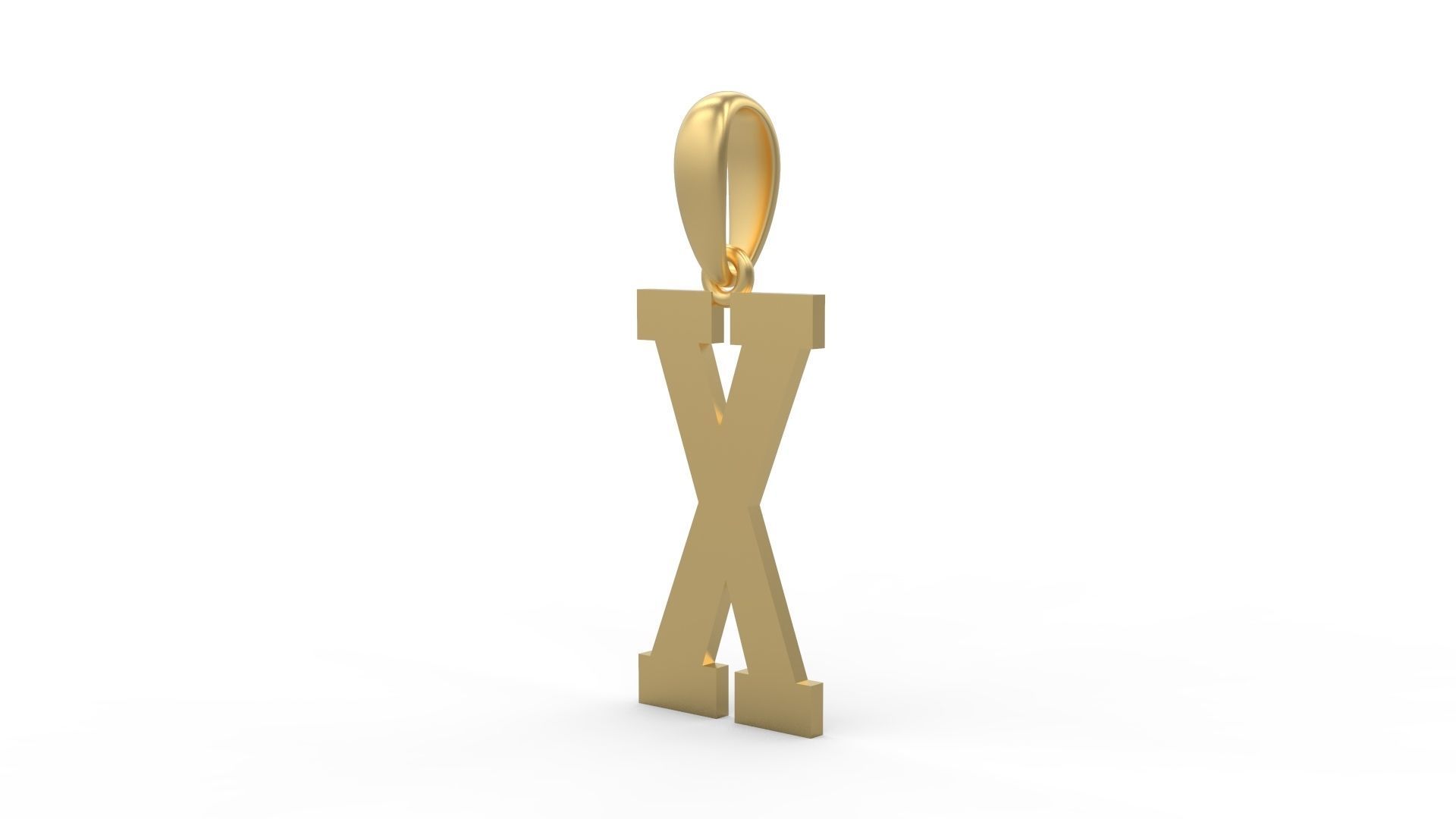 Initial Letters Pendant Gravtrac X 3D print model_1