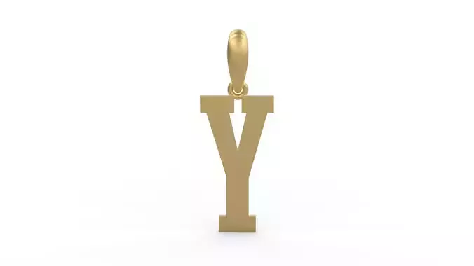 Initial Letters Pendant Gravtrac Y