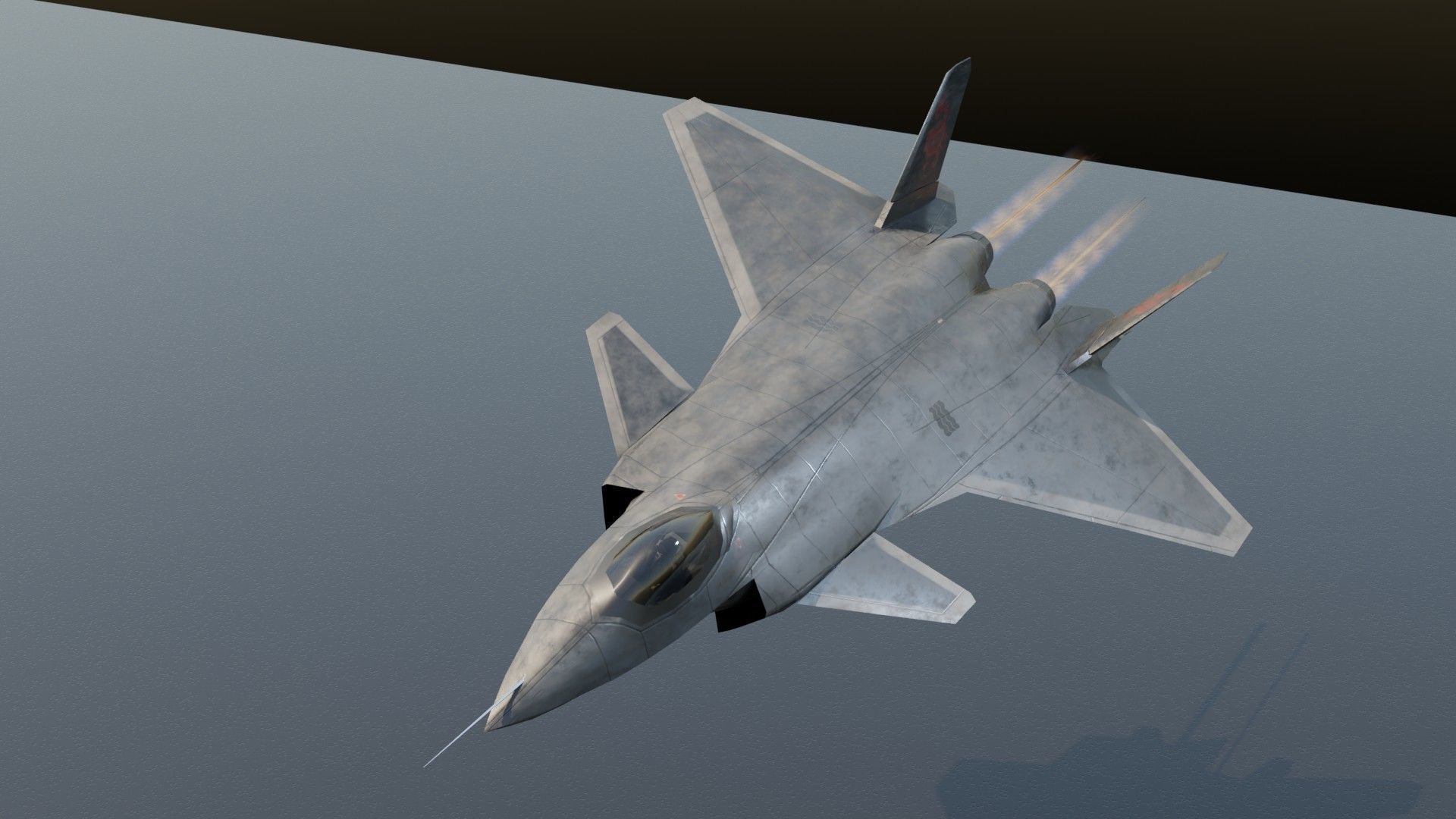 Chengdu J-20 Mighty Dragon Low-poly 3D model_14