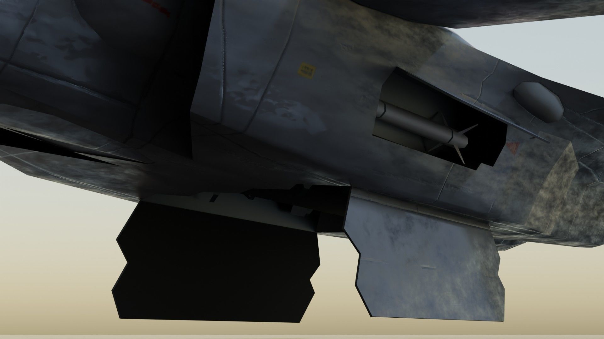Chengdu J-20 Mighty Dragon Low-poly 3D model_27