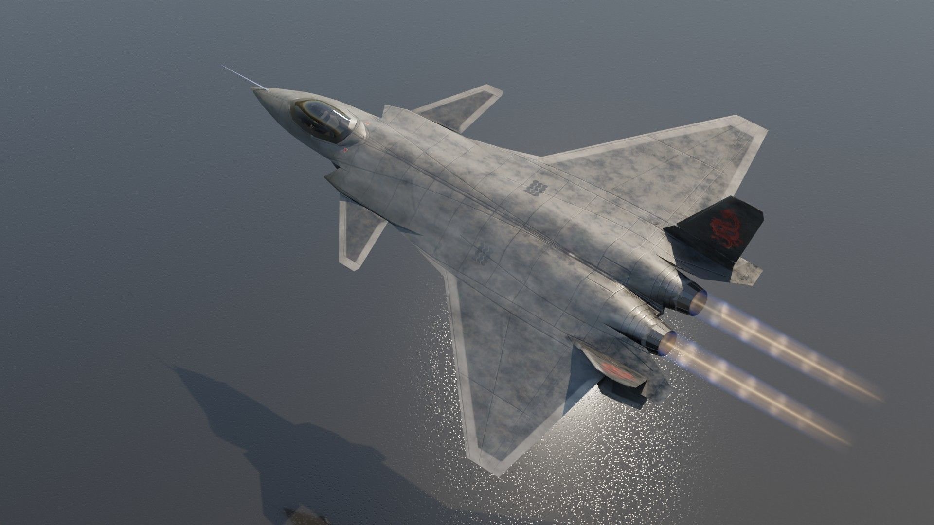 Chengdu J-20 Mighty Dragon Low-poly 3D model_15