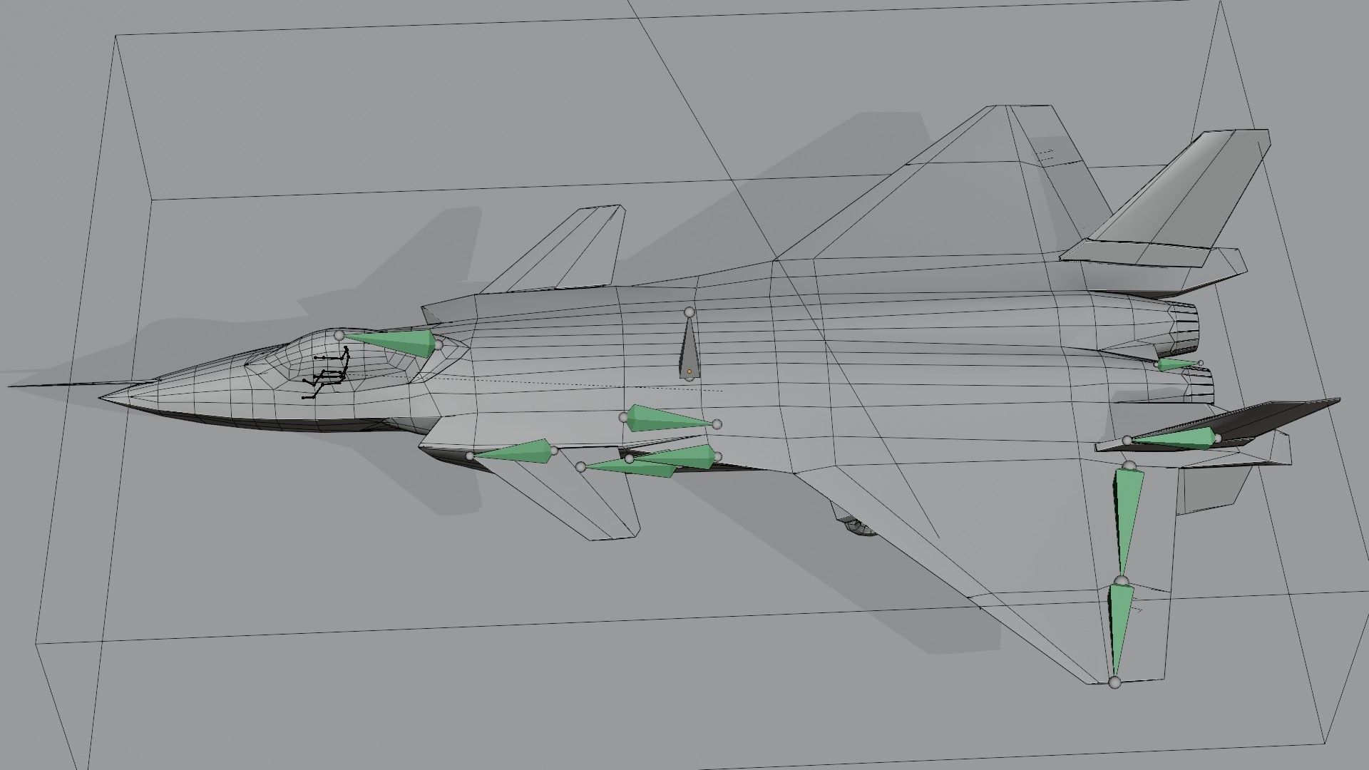 Chengdu J-20 Mighty Dragon Low-poly 3D model_21